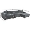 Home4You Kampinė sofa COLLINS KK, pilka