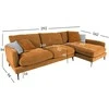 Home4you Kampinė sofa DAISY DK, ruda