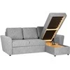 Home4You Kampinė sofa-lova INGA pilka