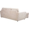 Home4You Kampinė sofa-lova INGA, smėlio spalvos