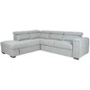 Home4You Kampinė sofa-lova ODELIA-2 LC, pilka