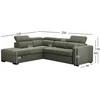 Home4you Kampinė sofa-lova ODELIA-2 LC Žalia