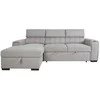 Home4You Kampinė sofa-lova ODELIA LC, pilka