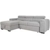 Home4You Kampinė sofa-lova ODELIA LC, pilka