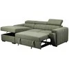 Home4You Kampinė sofa-lova ODELIA Šviesiai žalia, su patalynės dėže