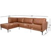 Home4You Kampinė sofa SOFIA KK, ruda
