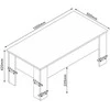 Home4You Kavos staliukas HANNES 100x50xH42cm Rustic melaminas