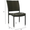 Home4You Kėdė WICKER-3, 60x49,5xH92,5cm, rėmas: aliumininis su plastikinių vytelių apdaila, spalva: tamsiai ruda