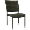 Home4You Kėdė WICKER-3, 60x49,5xH92,5cm, rėmas: aliumininis su plastikinių vytelių apdaila, spalva: tamsiai ruda