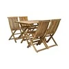 Lauko baldų komplektas Home4You Sodo baldų komplektas FINLAY, stalas ir 4 kėdės (13181), 110x75xH72cm, sulankstomas, medis: akacija, apdaila: alyvuota