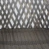 Lauko baldų komplektas Home4You Sodo baldų komplektas TURKU, 2 kėdės ir staliukas, sulankstomas, rėmas: plieno su plastikinių vytelių apdaila, spalva: pilka
