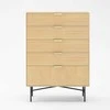 Fotelis Home4You Komoda BASSEL 80x40xH114cm, 3D melaminas