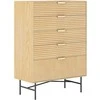 Fotelis Home4You Komoda BASSEL 80x40xH114cm, 3D melaminas
