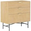 Fotelis Home4You Komoda BASSEL 80x40xH80cm, 3D melaminas