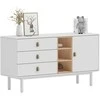 Fotelis Home4You Komoda IRIS Balta 140x40xH75cm