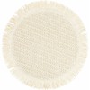 Stalo kilimėlis SUZAN D38cm, džiutas, baltas