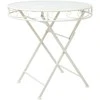 Home4You Stalas SANDY D70xH73cm, senovinis baltas