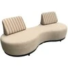Lauko baldų komplektas Home4You Sofa AMANO, dviejų vietų, smėlio spalvos