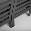 Home4You Lauko baldų komplektas RIO Kampinė sofa ir stalas Tamsiai pilka