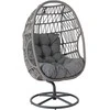 Home4You Poilsio krėslas CASSIA Besisukantis 85x85xH151cm Pilka