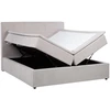 Lova Home4You Continental bed KUKA MOON 160x200cm light pilkas, with storage