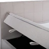 Home4You Continental bed KUKA MOON 160x200cm light pilkas, with storage