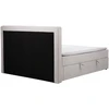 Lova Home4You Continental bed KUKA MOON 160x200cm light pilkas, with storage