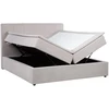 Lova Home4You Continental bed KUKA MOON 180x200cm light pilkas, with storage