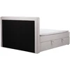 Lova Home4You Continental bed KUKA MOON 180x200cm light pilkas, with storage