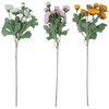 Dirbtinės gėlės „FLOWERLY“ „Ranunculus“ žiedai, 7 vnt., įvairių spalvų