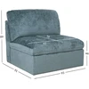 Home4You Modular sofa SAMOA 1-seater armless section, ocean žalias