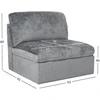 Home4You Modular sofa SAMOA 1-seater armless section, pilkas