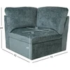 Home4You Modular sofa SAMOA 1-seater corner section, ocean žalias
