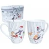Home4You Puodeliai MIA SNOW H10,5cm 340ml, 2vnt dovanų dėžutėje