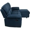 Fotelis Home4You Kampinė sofa BERIT RC, tamsiai mėlyna