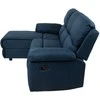 Fotelis Home4You Kampinė sofa BERIT LC, tamsiai mėlyna