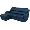 Fotelis Home4You Kampinė sofa BERIT LC, tamsiai mėlyna