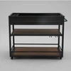Home4You Lauko virtuvės modulis BODEN 110x60xH85cm Aliuminis Tamsiai pilkas