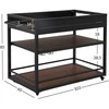 Home4You Lauko virtuvės modulis BODEN 110x60xH85cm Aliuminis Tamsiai pilkas
