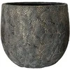 Plant holder SUNNY CEDAR D43xH41cm dark pilkas/auksinis
