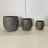 Plant holder SUNNY CEDAR D43xH41cm dark pilkas/auksinis