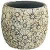 Home4You Gėlių vazonas „SUNNY DAISY“, D27 x H25 cm, baltas/pilkas