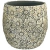 Gėlių vazonas „SUNNY DAISY“, D35,5 x H33 cm, baltas/pilkas