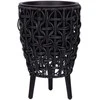 Home4You Vazonas WICKER 21x21xH32cm, juodas