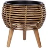 Home4You Vazonas WICKER 28x28xH28cm, šviesiai rudas