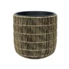 Home4You Vazonas pintas D35xh36cm, šviesiai ruda