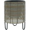 Home4You Gėlių vazonas WICKER D36xH48cm, smėlio-pilka