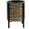 Home4You Gėlių vazonas WICKER su stovu D28xH36cm, šviesiai ruda