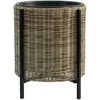 Home4You Gėlių vazonas WICKER su stovu D39xH45cm, šviesiai ruda