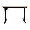 Home4you Reguliuojamo aukščio darbo stalas ERGO LIGHT su 1 varikliu 120x60cm, juodas/ąžuolas